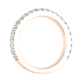 1/2 Carat Round Diamond Wedding Band Ring in Rose Gold - IGI Certified