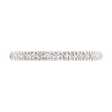 1/2 Carat Round Diamond Wedding Band Ring in Rose Gold - IGI Certified