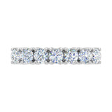 1 Carat 7-Stone Diamond Wedding Band Ring in White Gold - IGI Certified
