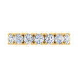 1 Carat 7-Stone Diamond Wedding Band Ring in Yellow Gold - IGI Certified