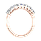 1/2 Carat Round Diamond Wedding Band Ring in Rose Gold - IGI Certified