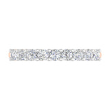 1/2 Carat Round Diamond Wedding Band Ring in Rose Gold - IGI Certified