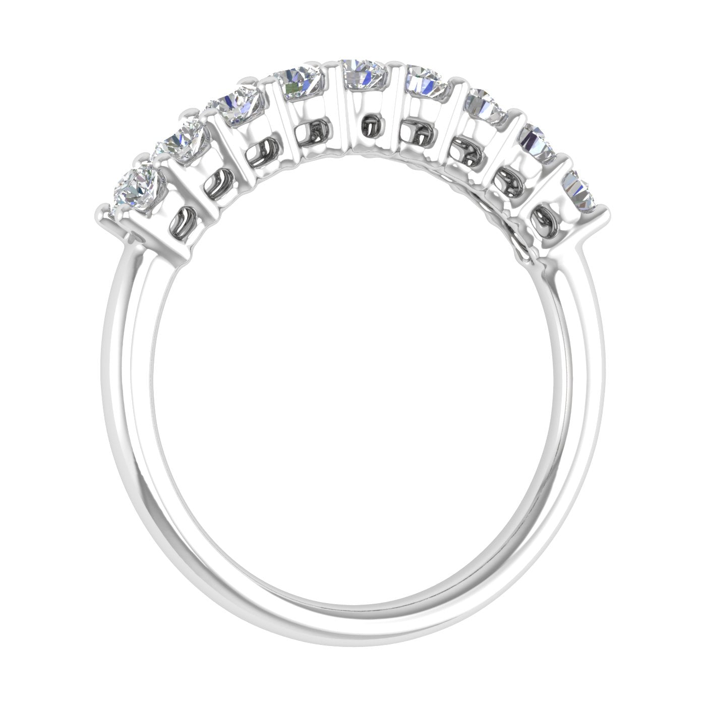 1/2 Carat Round Diamond Wedding Band Ring in Gold - Preview 6
