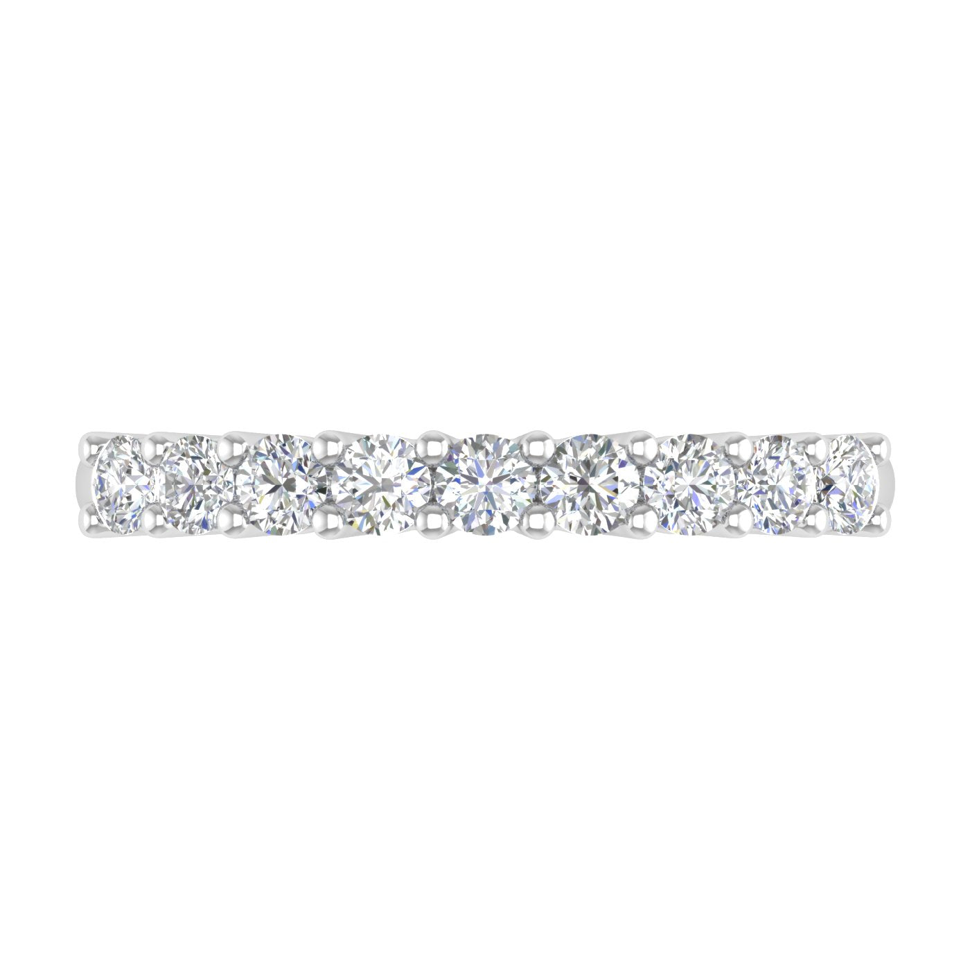 1/2 Carat Round Diamond Wedding Band Ring in Gold - Preview 9