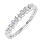 0.05 Carat Diamond Wedding Band Ring in White Gold