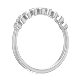 0.05 Carat Diamond Wedding Band Ring in White Gold