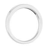 White Gold Classic Channel Set Baguette Diamond Wedding Band ( 0.15 Carat)