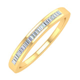 Yellow Gold Classic Channel Set Baguette Diamond Wedding Band ( 0.15 Carat)