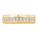 3/4 Carat Diamond Unisex Wedding Band Ring in Yellow Gold