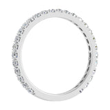 1/2 Carat Diamond 3/4 Eternity Wedding Band Ring in White Gold - IGI Certified