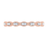 0.04 Carat Anniversary Wedding Band Ring in Rose Gold