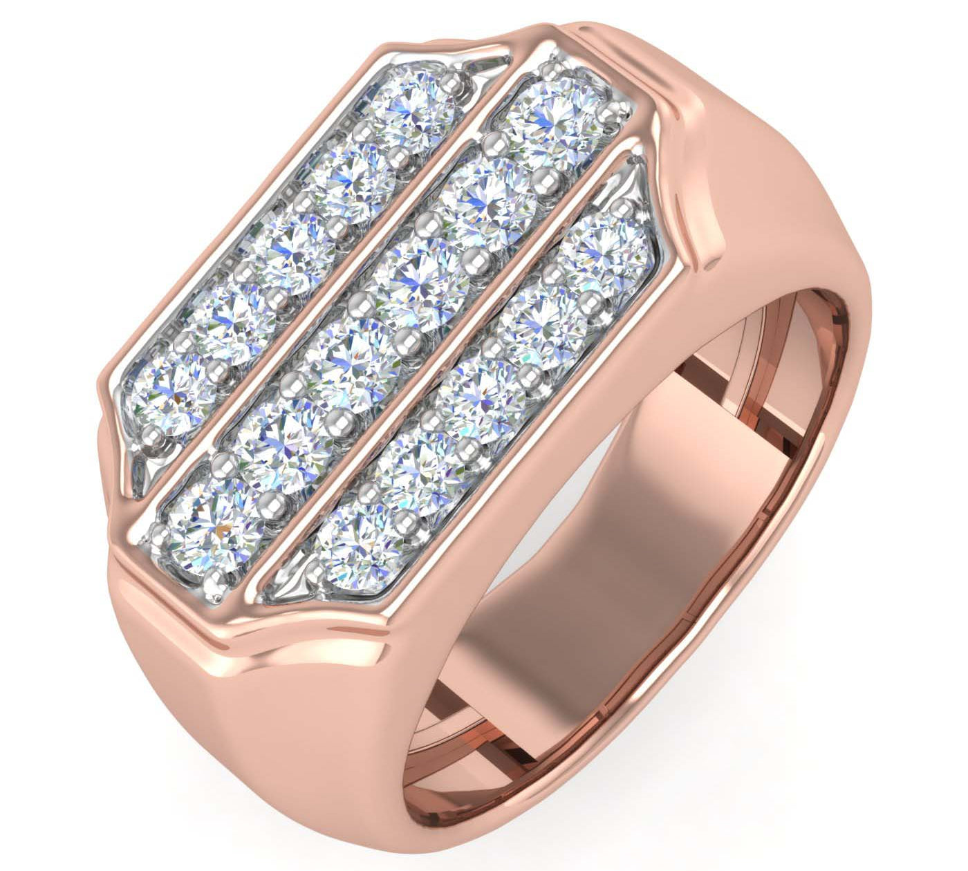 1 Carat Men's Diamond Wedding Band Ring in Gold