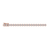 5 Carat Bezel Set Diamond Tennis Bracelet in 14K Gold (7.5 Inch) (I1-I2 Clarity / GH Color)