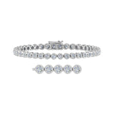 5 Carat Bezel Set Diamond Tennis Bracelet in 14K Gold (7.5 Inch) (I1-I2 Clarity / GH Color)