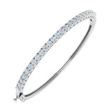 2 Carat Natural Diamond Womens Bangle Bracelet in Gold