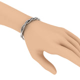 1/2 Carat Interwined Diamond Bangle Bracelet in Gold