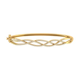 1/2 Carat Interwined Diamond Bangle Bracelet in Gold