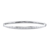 1/2 Carat Bezel Set Diamond Bangle Bracelet in Gold
