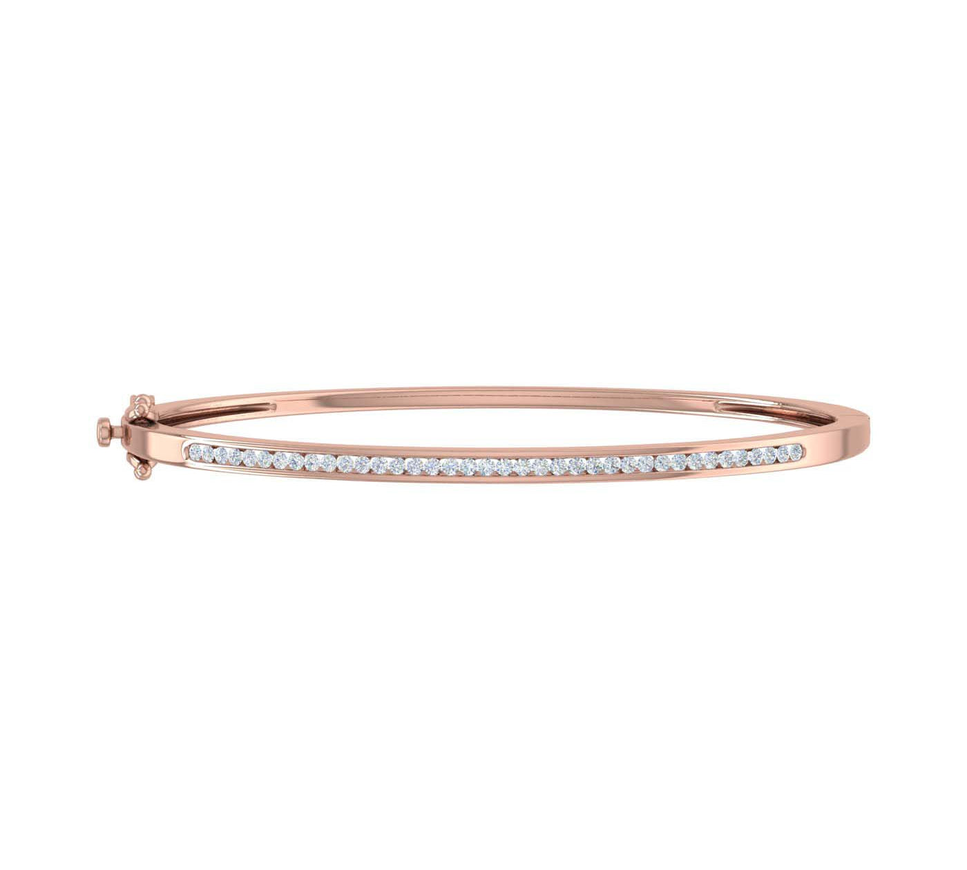 1/2 Carat Diamond Bangle Bracelet in Gold (7 Inch) - IGI Certified