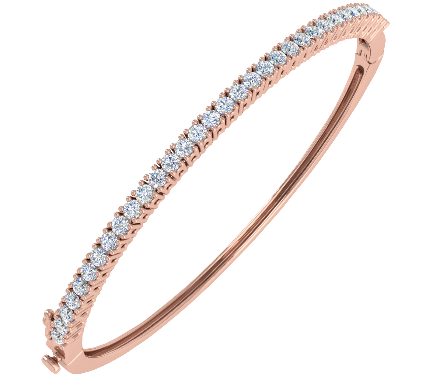 1 1/3 Carat Diamond Womens Bangle Bracelet in Gold
