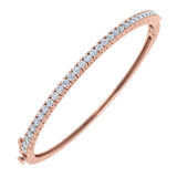1 1/3 Carat Diamond Womens Bangle Bracelet in Gold