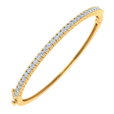 1 1/3 Carat Diamond Womens Bangle Bracelet in Gold