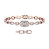 1 1/5 Carat Linked Diamond Bracelet in Gold