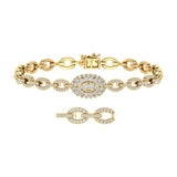 1 1/5 Carat Linked Diamond Bracelet in Gold
