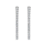 Diamond 1/2 ct Inside Out Hoop Earrings in Gold - IGI Certified