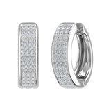 1/2 Carat Diamond Hoop Earrings in Gold - IGI Certified