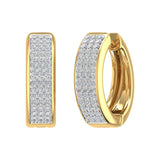 1/2 Carat Diamond Hoop Earrings in Gold - IGI Certified