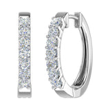 Gold Diamond Hoop Earrings (3/4 Carat) - IGI Certified