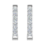 Gold Diamond Hoop Earrings (3/4 Carat) - IGI Certified