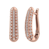 1/2 Carat Diamond Hoop Earrings in Gold