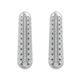 1/2 Carat Diamond Hoop Earrings in Gold