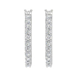 Gold Prong Set Diamond Hoop Earrings (1 Carat)