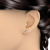 1/5 Carat Bezel Set Diamond Stud Earrings in Gold