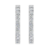 4 Carat (ctw) Inside Out Diamond Hoop Earrings in Gold