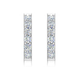 2 Carat (ctw) Inside Out Diamond Hoop Earrings in Gold - IGI Certified