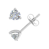 0.40 Carat 3-Prong Set Diamond Stud Earrings in Gold