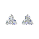 3-Stone Diamond Stud Earrings in Gold (0.31 Carat) - IGI Certified
