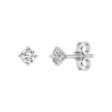 1/3 Carat 4-Prong Diamond Stud Earrings in Gold