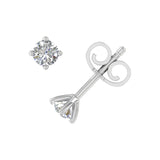 1/3 Carat 4-Prong Diamond Stud Earrings in Gold