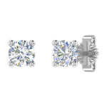 1/2 Carat 4-Prong Set Diamond Stud Earrings in Gold - IGI Certified