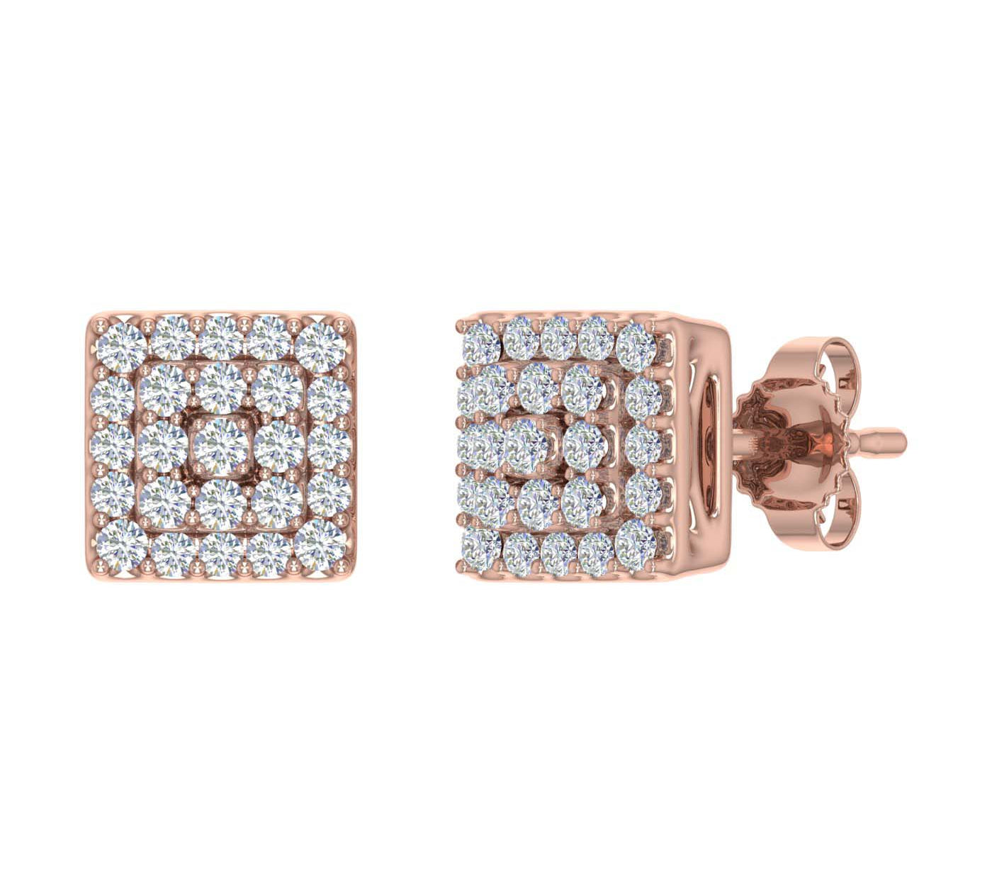 1/3 Carat Diamond Stud Earrings in Gold