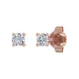 0.05 Carat 4-Prong Diamond Very Small Stud Earrings in Gold