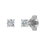 0.05 Carat 4-Prong Diamond Very Small Stud Earrings in Gold