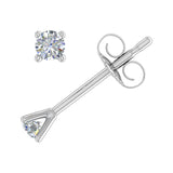 0.07 Carat 4-Prong Diamond Very Small Stud Earrings in Gold