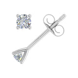 0.15 Carat 4-Prong Diamond Stud Earrings in Gold - IGI Certified