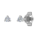 0.05 Carat 3-Prong Diamond Very Small Stud Earrings in Gold - IGI Certified